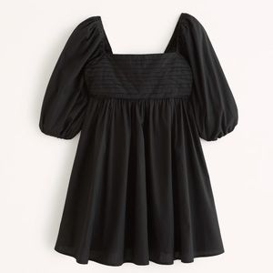 Abercrombie & Fitch Black Puff Sleeve Dress